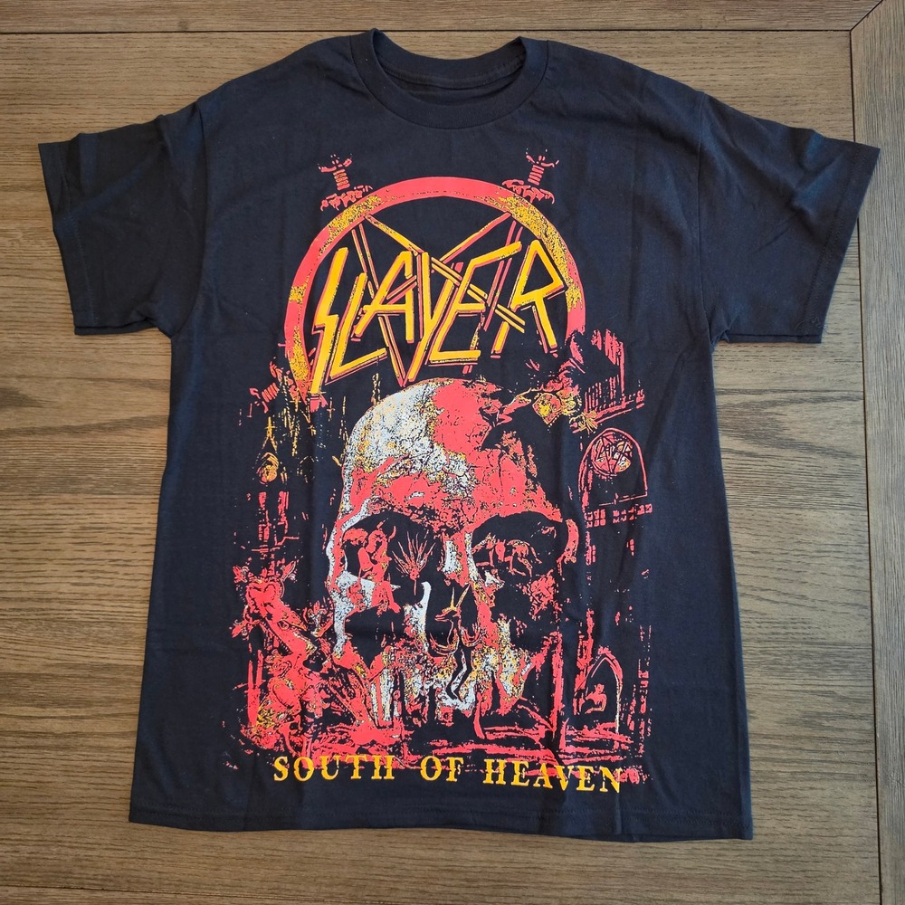 Slayer South of Heaven Graphic T-Shirt Mens Medium Black Thrash Metal Band Tee